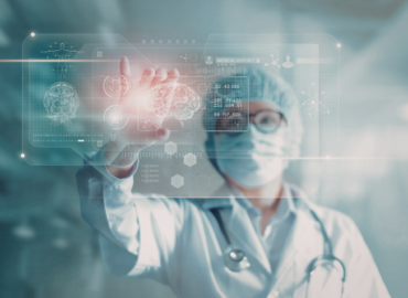 Doctor Analyzing Advanced Medical Data